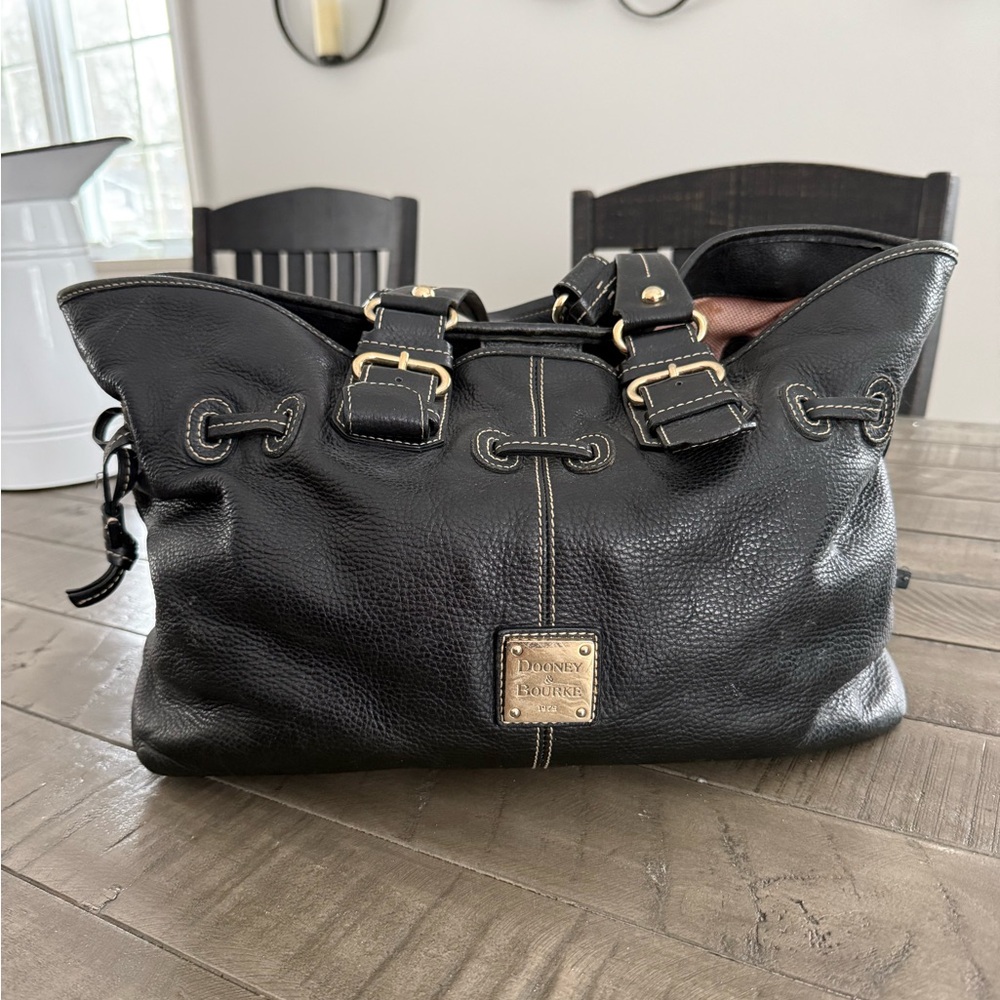 Dooney & Bourke Black Pebble Leather Tote